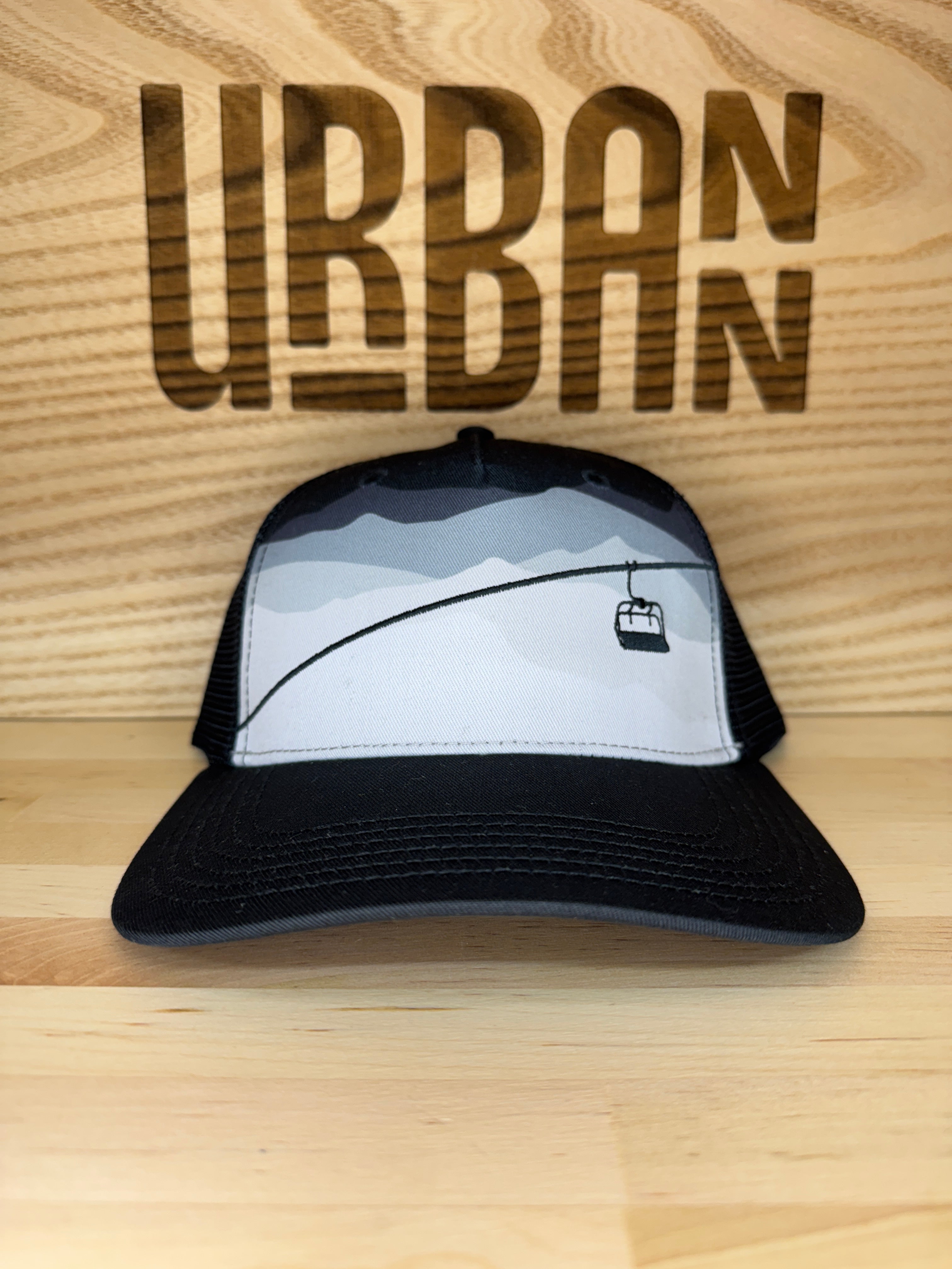 Urbann Outdoors Collection Structured Scenery Printed Five-Panel Low-Profile Hat
