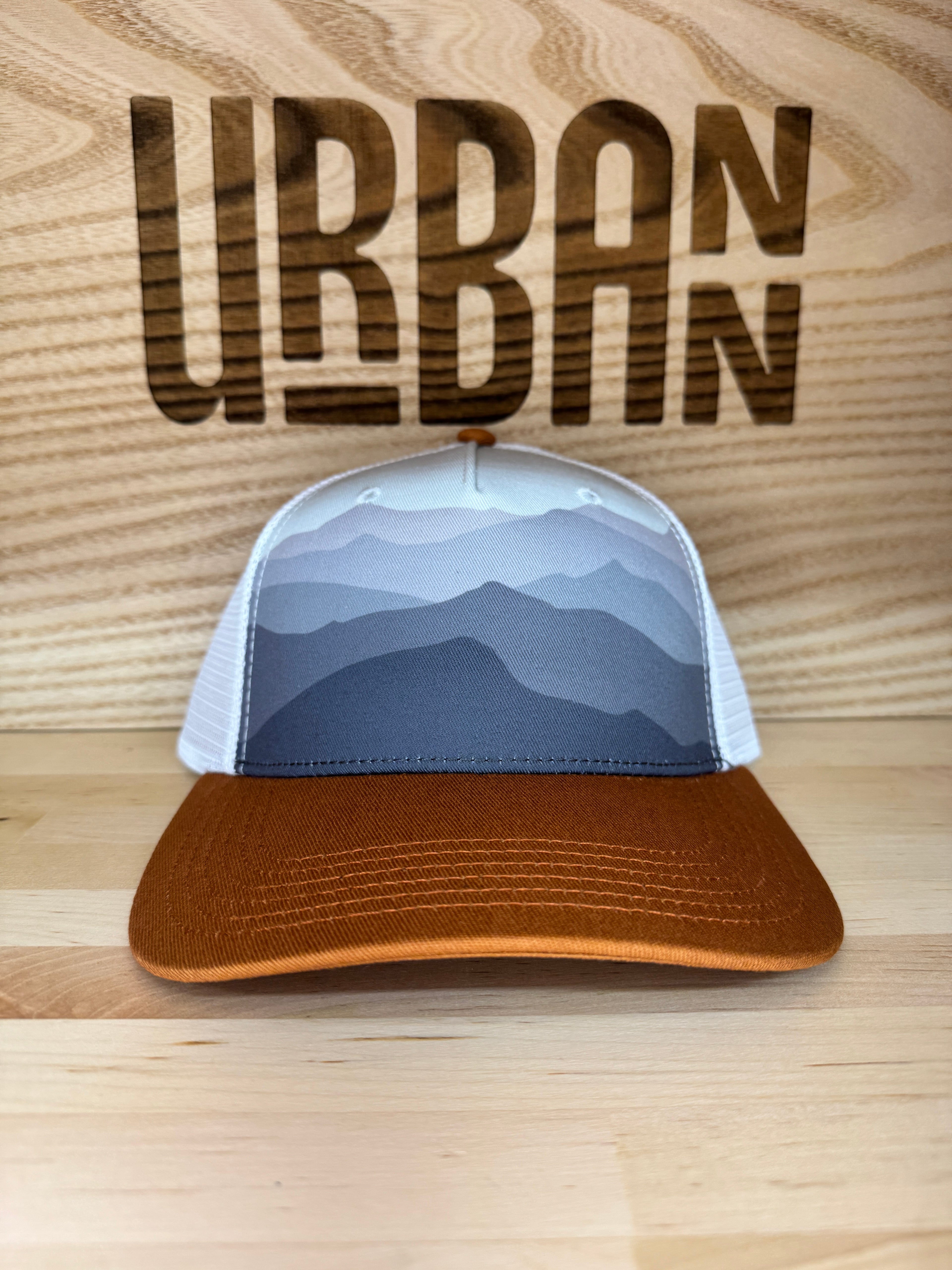 Urbann Outdoors Collection Structured Scenery Printed Five-Panel Low-Profile Hat