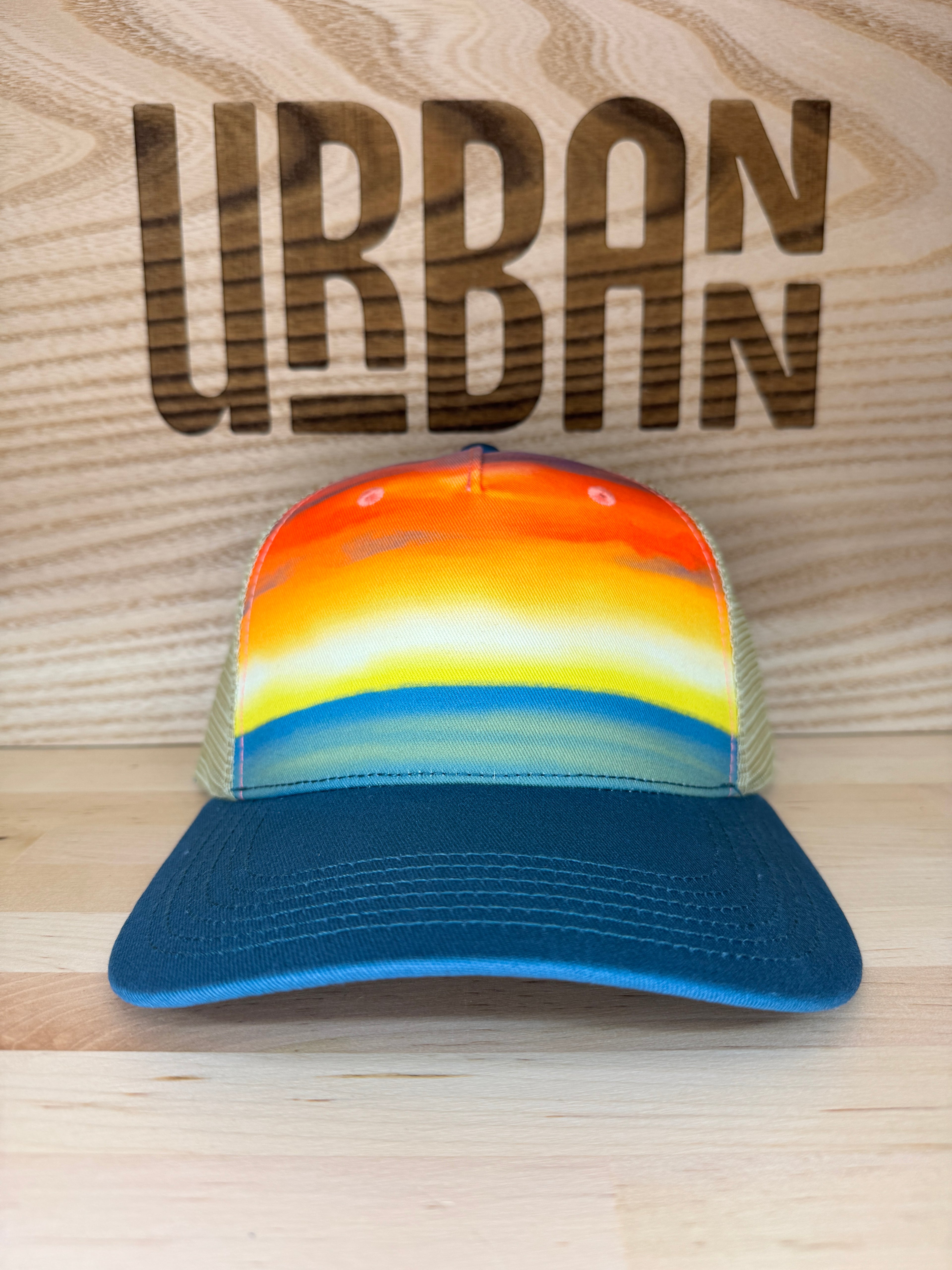 Urbann Outdoors Collection Structured Scenery Printed Five-Panel Low-Profile Hat