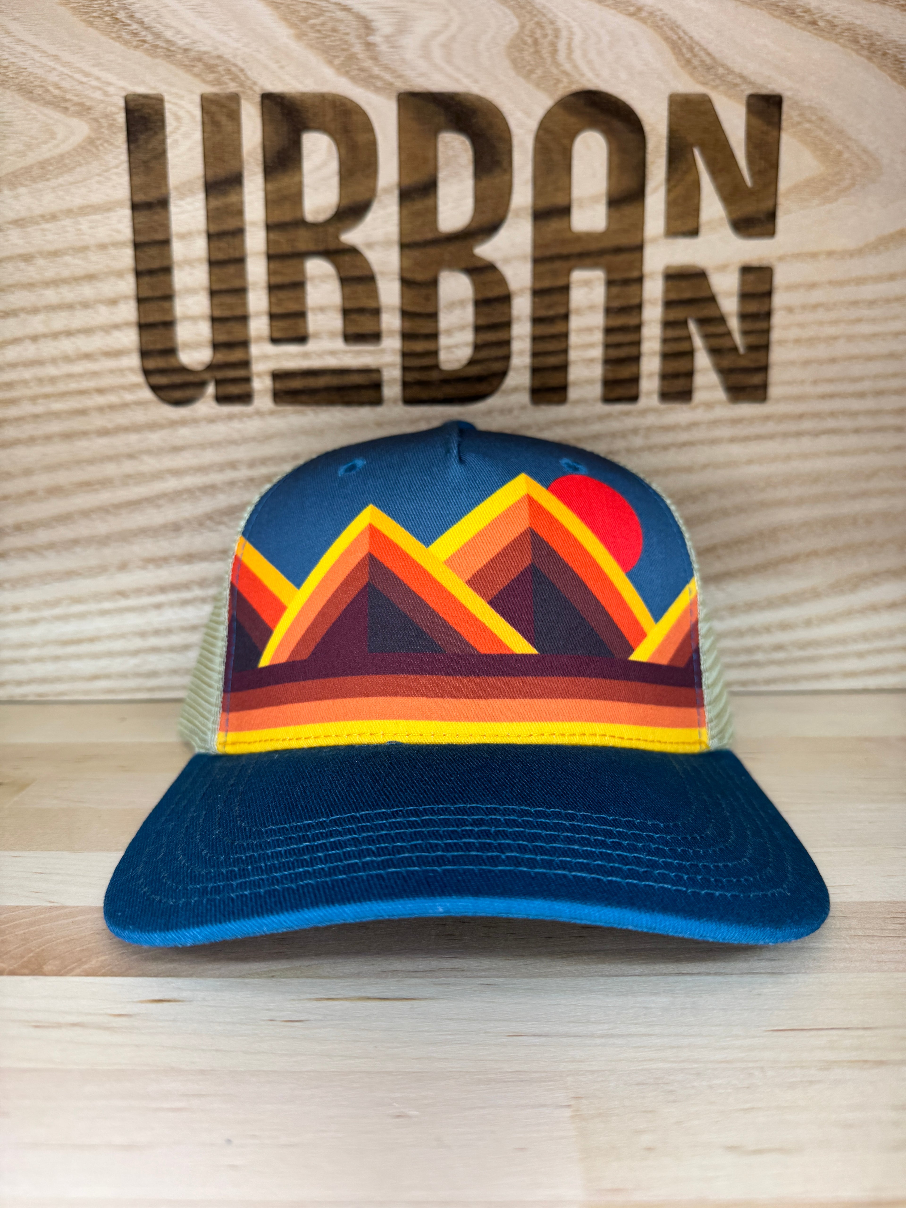 Urbann Outdoors Collection Structured Scenery Printed Five-Panel Low-Profile Hat